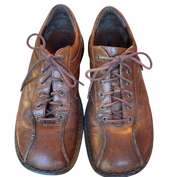 Born Brown Leather Bicycle Toe Lace Up Oxford Loafer Shoes Mens Size 9.5M Casual main image 4